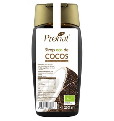 Sirop de Cocos Bio 250ml Pronat foto
