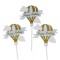 Set 3 toppere pentru tort, flippy, model balon cu aer cald happy birthday, tematica aniversare, albastru