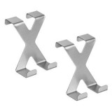Carlige din Otel Inoxidabil pentru Usa si Dulapuri, 2 buc, 5x6.5 cm, CMCLASS