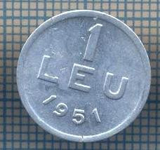 AX 786 MONEDA- ROMANIA - 1 LEU -ANUL 1951 -STAREA CARE SE VEDE