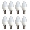 Set 8 Becuri LED Lumanare E14 4W Lumina Calda 3000K, echivalent 35W, 323lm, 25000h, LF 3042