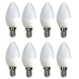 Cumpara ieftin Set 8 Bec led forma lumanare E14 Lumina calda 4W LF 3042