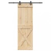 VidaXL Ușă glisantă cu set de feronerie 70x210 cm, lemn masiv de pin 3332772