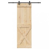 vidaXL Ușă glisantă cu set de feronerie 70x210 cm, lemn masiv de pin