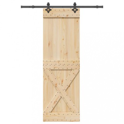 vidaXL Ușă glisantă cu set de feronerie 70x210 cm, lemn masiv de pin foto