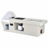 Pat head SPA Madeira, masă de cosmetică, spălătorie de frizerie pentru salon de masaj cu aburi, &icirc;ncălzire, taburet LED.