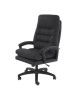 Scaun directorial HM Harbor, piele ecologica, inaltime reglabila, mecanism de balansare, perne duble, 120 kg, negru