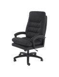 Scaun directorial HM Harbor, piele ecologica, inaltime reglabila, mecanism de balansare, perne duble, 120 kg, negru