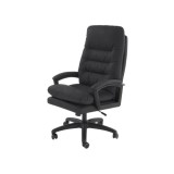 Scaun directorial HM Harbor, piele ecologica, inaltime reglabila, mecanism de balansare, perne duble, 120 kg, negru