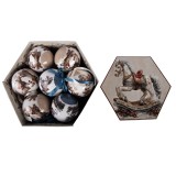 Cumpara ieftin Set 14 globuri brad Craciun in cutie cadou Caluti (14) 8x8x8 cm