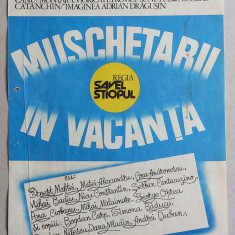 Muschetarii in vacanta - Afis Romaniafilm film românesc 1984 cinema Epoca de Aur