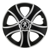 Set 4 Capace Roti 16 inchi (R16) Bis Gri-Negru, Compatibile Cu Peugeot