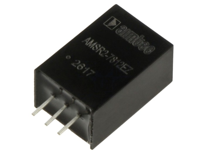 Convertor DC/DC 24W, 12V DC, 2A, AIMTEC SIP3