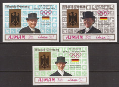 AJMAN 1969 SPORT J.O. DE VARA ( serie ndt. cu supratipar ) MNH foto