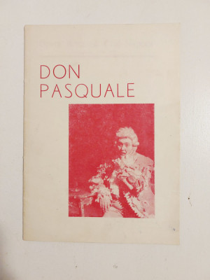 DD- Program sala Don Pasquale, Opera Romana Cluj-Napoca, Stagiunea 1978-1979 foto