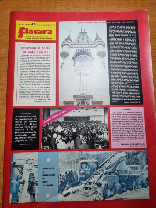 flacara 29 noiembrie 1975-cenaclul flacara la sibiu,art. filipestii de padure