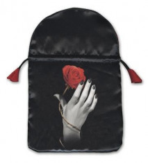 Rose in Hand Satin Tarot Bag foto