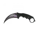 Cumpara ieftin Cutit Antrenament Karambit Purple Lightning 18.5cm, Teaca, Aluminiu, Plastic, Ideallstore - Pescuit/Vanatoare