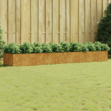 VidaXL Strat &icirc;nălțat de grădină, 360x80x40 cm, oțel corten