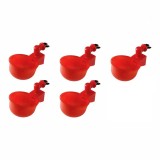 Set 5 Adapatoare Automate Pasari Curte (Găini, Rațe, G&acirc;ște, Curci), Plastic, Roșu