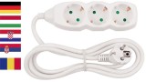 Prelungitor electric Strend Pro cu 3 prize, 5 m, protectie copii