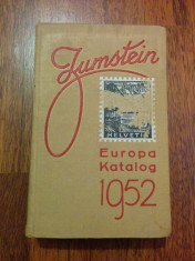 Catalog filatelic Zumstein pentru Europa in limba germana, anul 1952, 1144 pag. foto