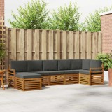 Cumpara ieftin Set de canapele de exterior 7 buc. 6-Locuri Natural si Antracit