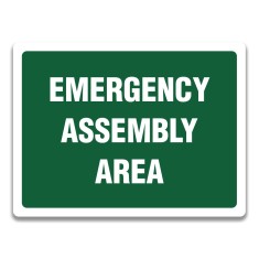 EMERGENCY ASSEMBLY AREA SIGN foto