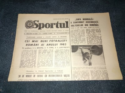 ZIARUL SPORTUL 22 DECEMBRIE 1983 foto
