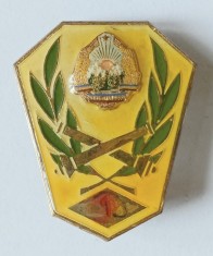 INSIGNA ARTILERIE SPECIALIST DE CLASA 1 ARMATA MINISTERUL APARARII ARTILERIST ( CITITI DESCRIEREA )