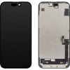 Display cu Touchscreen JK pentru Apple iPhone 15 Plus, cu Rama, Versiune LCD In-Cell, Negru