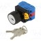 Comutator rotativ cu cheie 22mm 3 poziții IDEC IP65