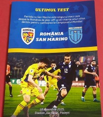 Program (oficial) meci fotbal ROMANIA - SAN MARINO (Ploiesti 18.11.2025)