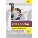 Atlas scolar Biologie - Clasa 5 - Vietuitoare si medii de viata - Ionut Popa