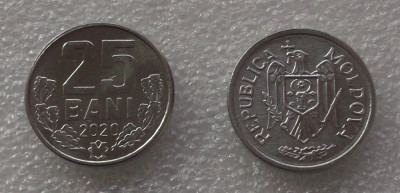 G5. Moldova 25 Bani 2020 UNC din fisic ** foto