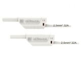 Cablu de măsurare 32A mufă banană 4 mm albă