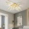 Lustra LED cu telecomanda MORA 160W, 8 Elemente, Liniara, lumina Rece/Calda/Neutra, Dimabila, Auriu Lucios ModernLight Concept