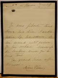 Autograf MARIA VĂCĂRESCU, scrisoare expediată din Palatul de pe Kisseleff.