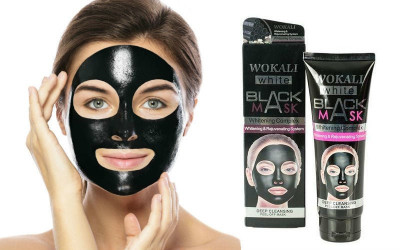 Masca de fata Peel Off cu vitamine si acid hialuronic, Wokali Black Mask, 130 ml foto