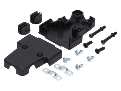 Carcasă D-Sub triplu, drept, plastic foto