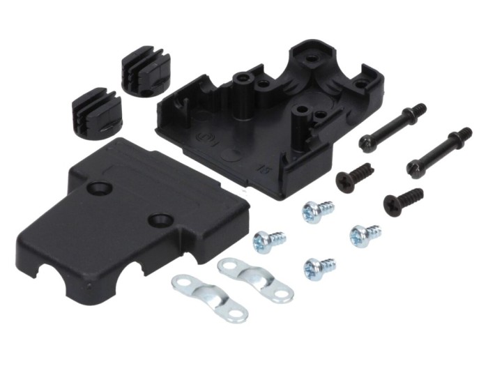 Carcasă D-Sub triplu, drept, plastic