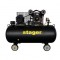 Stager HMV0.6/370-10 compresor aer, 370L, 10bar, 600L/min, trifazat, angrenare curea - 6960270410142