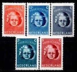 C1831 - Olanda 1945 - Pt.copii 5v.neuzat,perfecta stare foto