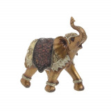Elefant din rasina Gold Brown 15 cm x 16 cm, Inart