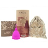 Cupă menstruală LIEBE Menstrual Cup Pink Large, din silicon medical, protecție p&acirc;nă la 12 ore, mărime L, roz