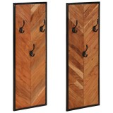 Cumpara ieftin Rafturi pentru haine 2 buc 35x1x90 cm din lemn masiv de salc&acirc;m