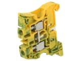 Terminal &Icirc;mbinare Șine 0,5-10mm2 2 Borne Galben-Verde