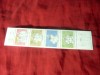 Serie Liechtenstein 1998 - straif cu seria 4 val. - Carnaval, Nestampilat
