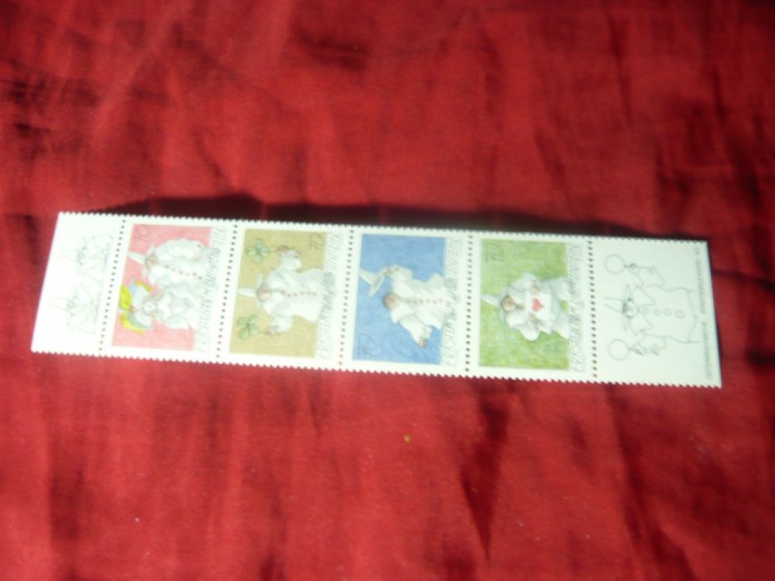 Serie Liechtenstein 1998 - straif cu seria 4 val. - Carnaval