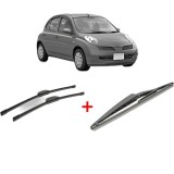 Cumpara ieftin Set 3 stergatoare NISSAN MICRA III (K12) 2002 - 2010, pentru parbriz si luneta, Bosch Twin